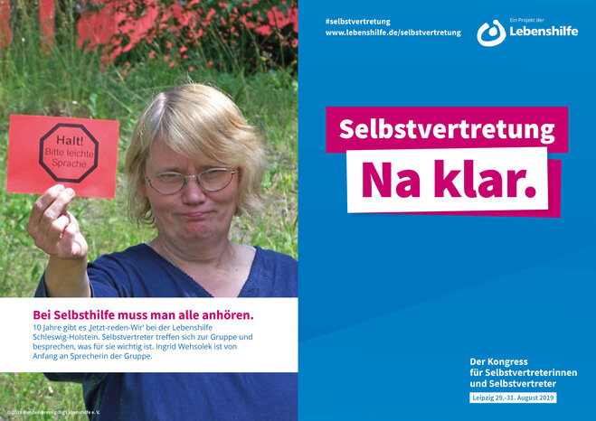 Motiv Ingrid Wehsolek Selbstvertreter-Kampagne