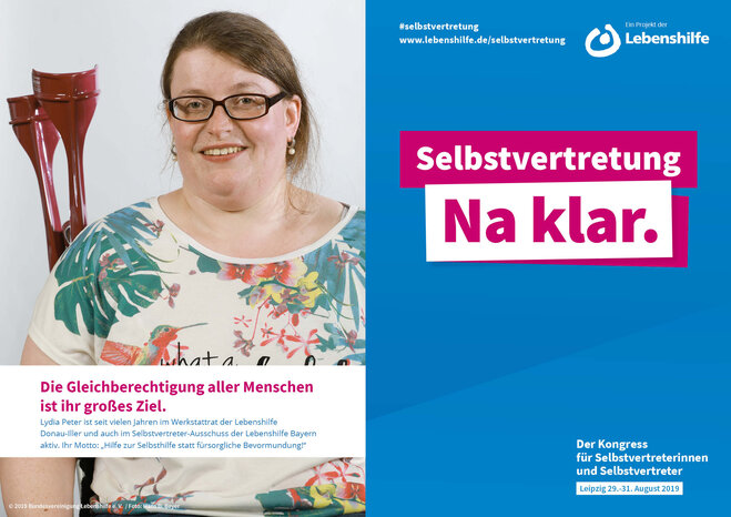 Motiv Lydia Peter Selbstvertreter-Kampagne