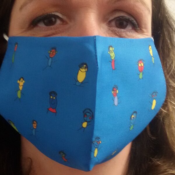 Mund- und Nasen-Maske im Rudi-Design