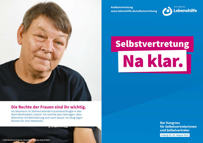 Motiv Iris Neumann Selbstvertreter-Kampagne