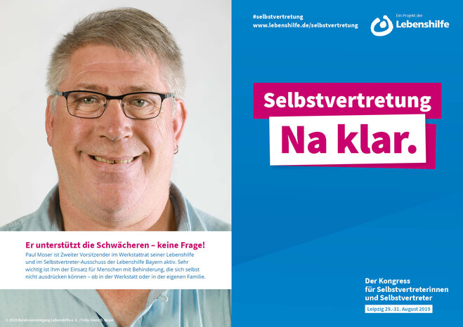 Motiv Paul Moser Selbstvertreter-Kampagne