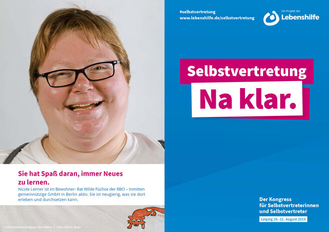 Motiv Nicole Leimer Selbstvertreter-Kampagne