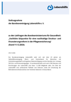 Stellungnahme Leitfragen Pflegereform
