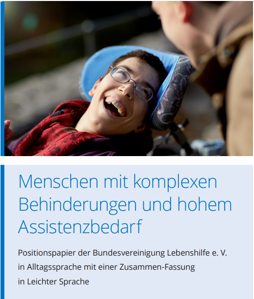 Abbildung Broschüre Menschen mit komplexen Behinderungen und hohem Assistenzbedarf