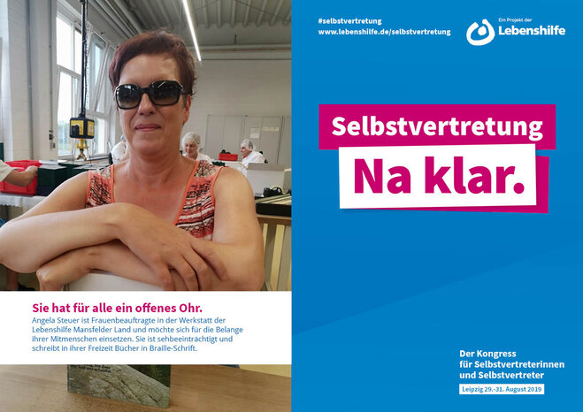 Motiv Angela Steuer Selbstvertreter-Kampagne