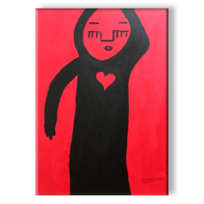 Herzdame | Kunst von Menschen mit Behinderung Herzdame | Kunst von Menschen mit Behinderung
