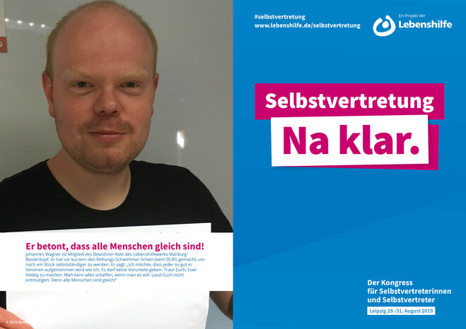 Motiv Johannes Wagner Selbstvertreter-Kampagne