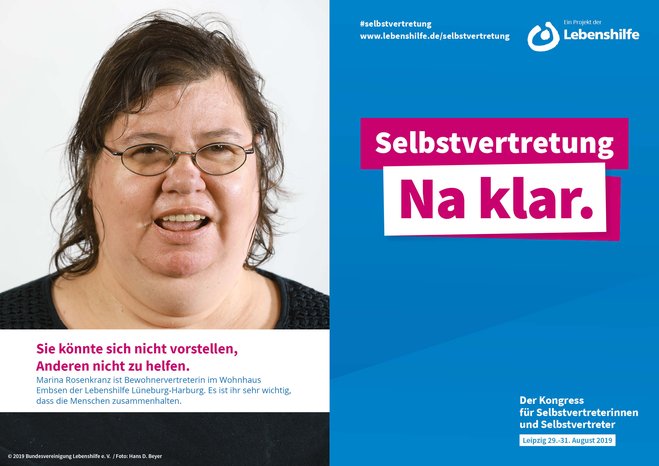 Motiv Marina Rosenkranz Selbstvertreter-Kampagne