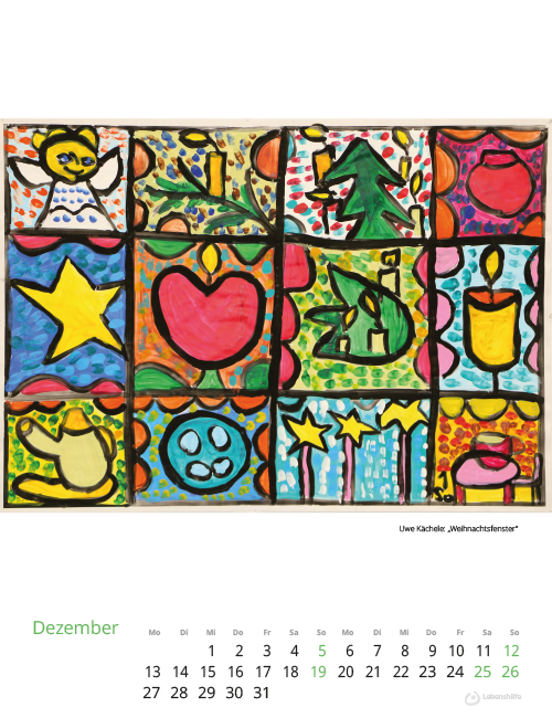 Kunstkalender Mit Motiven Von Menschen Mit Behinderung lebenshilfe kalender 2021