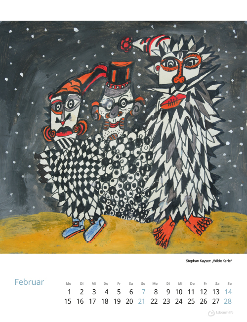 Kunstkalender Mit Motiven Von Menschen Mit Behinderung lebenshilfe kalender 2021