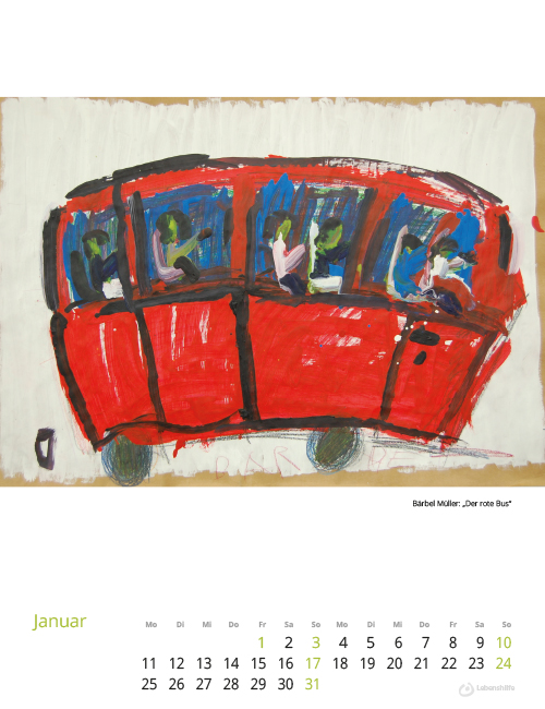 Kunstkalender Mit Motiven Von Menschen Mit Behinderung lebenshilfe kalender 2021