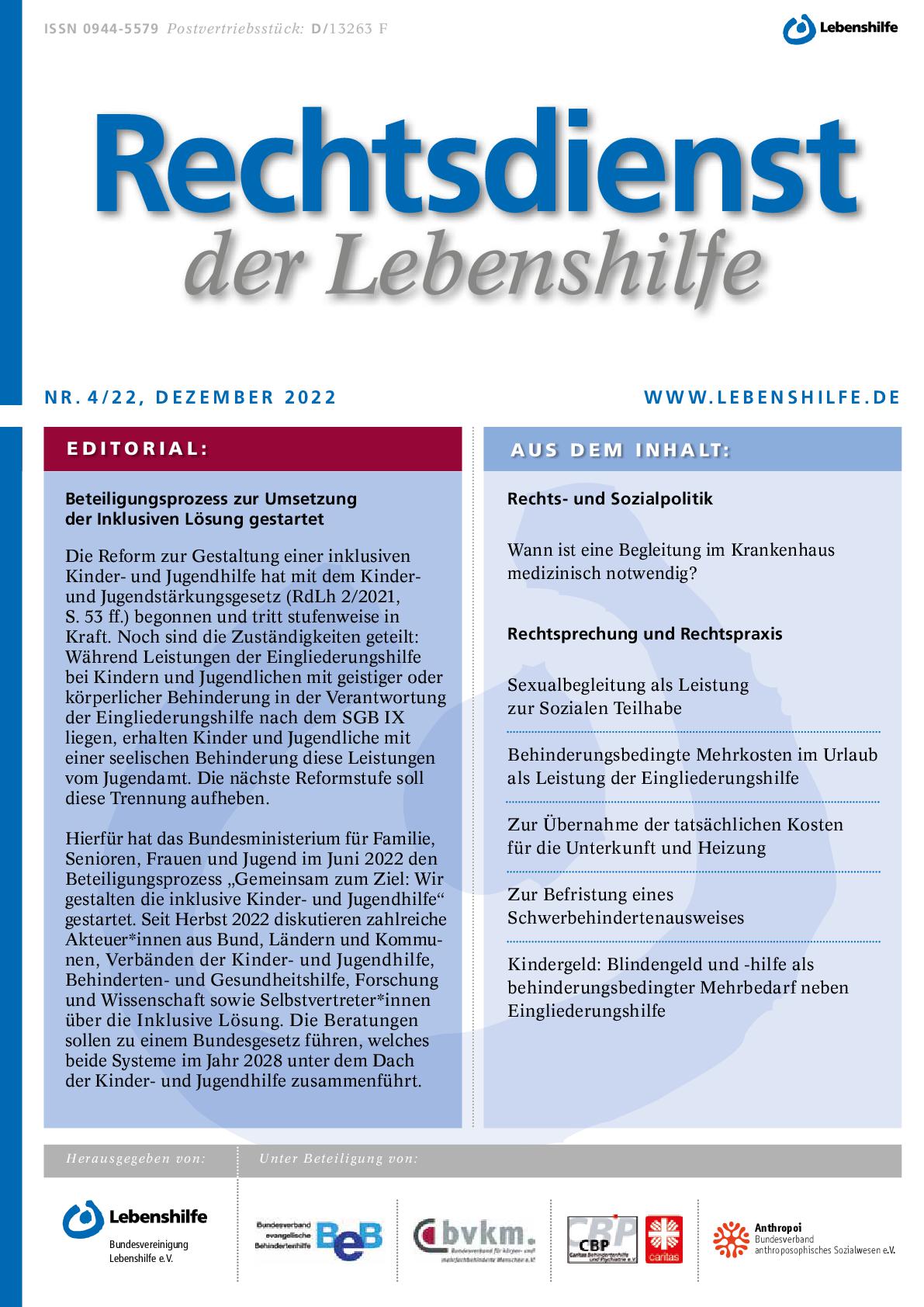 Rechtsdienst 4/2022 Rechtsdienst 4/2022